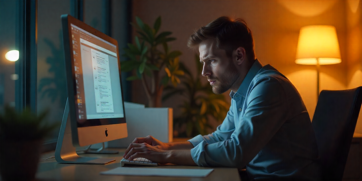 Person setting up printer in a bright office