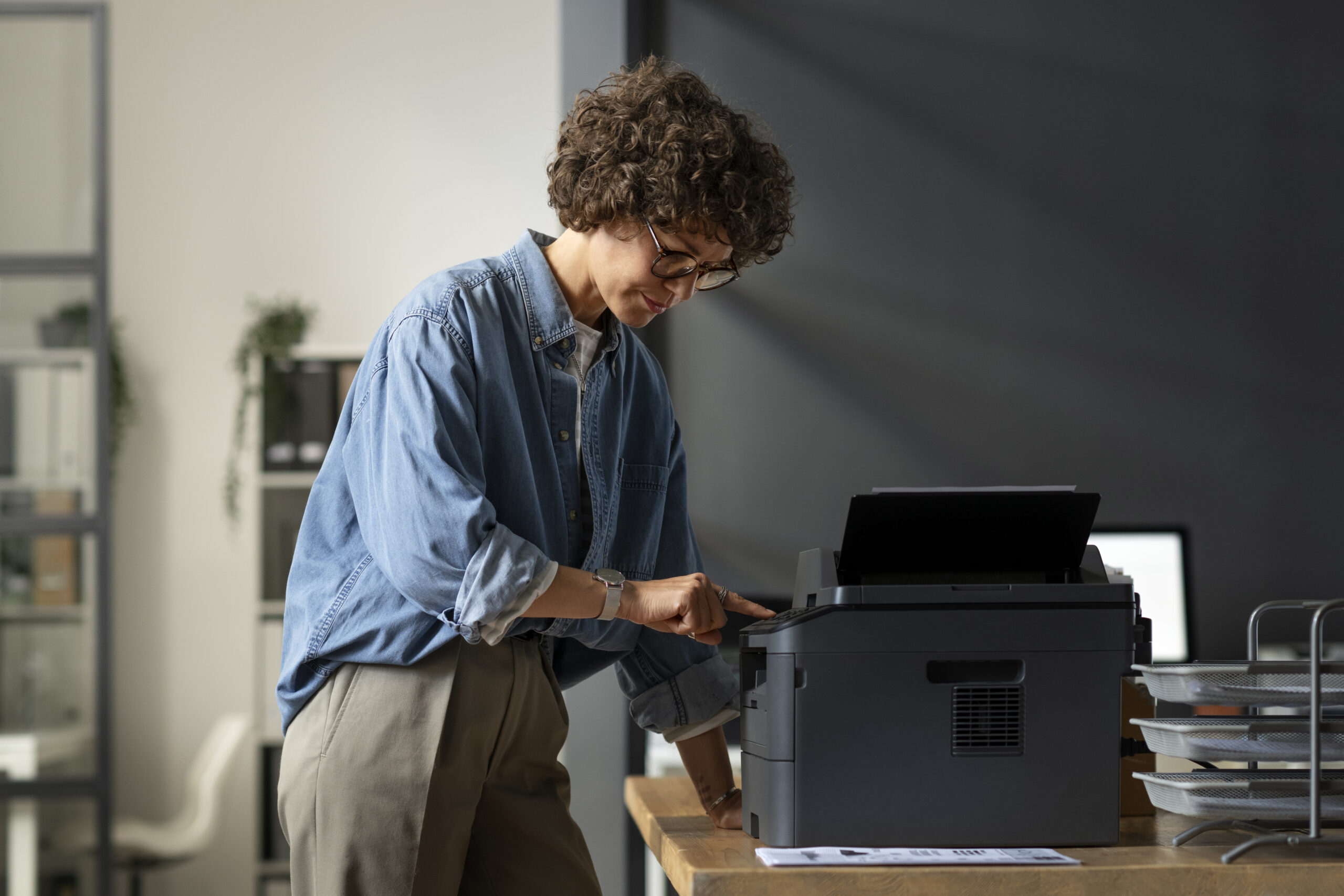 Cloud printing concept on office printer